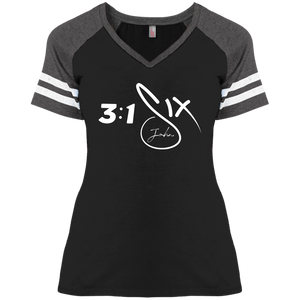 DM476 Ladies' Game V-Neck T-Shirt